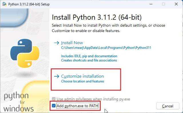 Python.exe کي PATH تصوير 6 ۾ شامل ڪريو