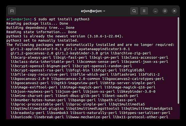 Python-ի տեղադրում Ubuntu-ում Deadsnakes PPA Picture 6-ից