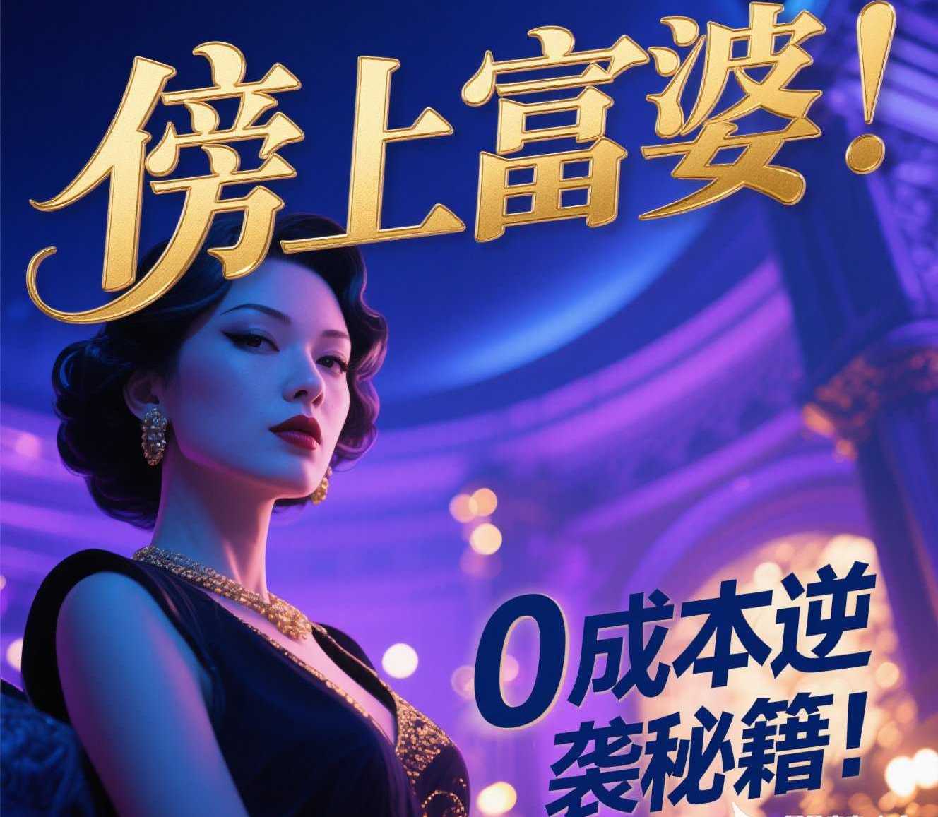 如何成功傍上富婆？小白0成本翻身逆袭指南曝光！