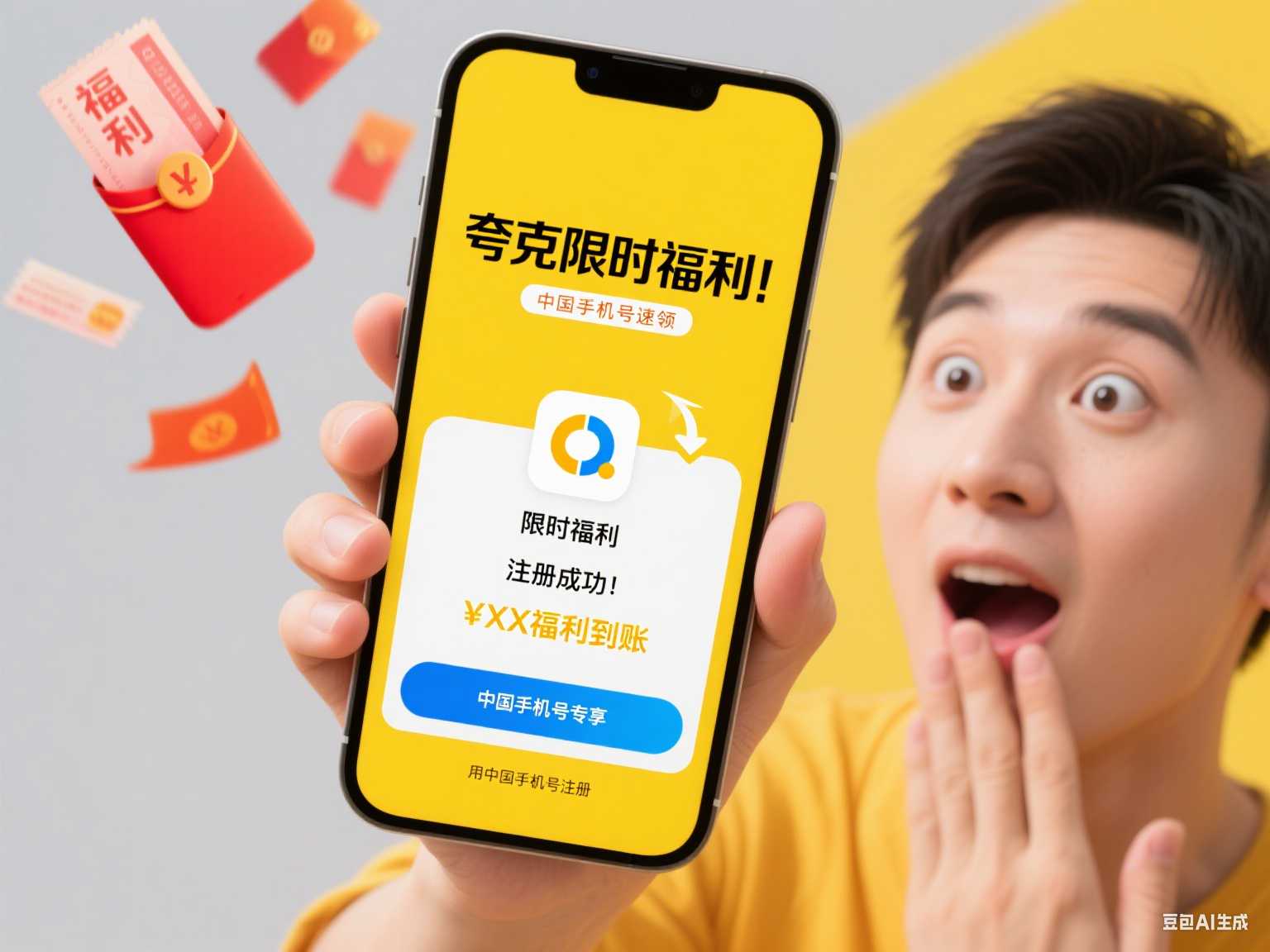 🤑注册夸克用中国手机号，限时福利不领亏大了！