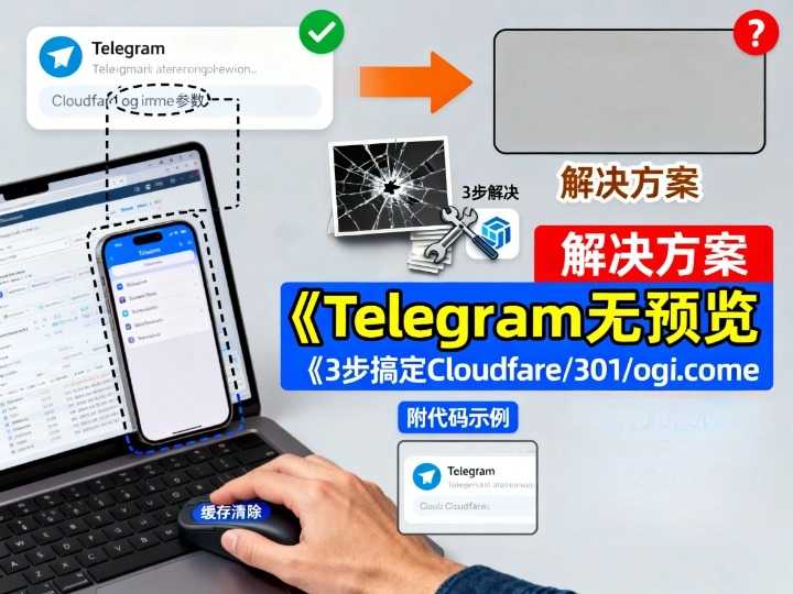 Telegram频道分享无预览图？教你解决Cloudflare、301跳转与og:image问题