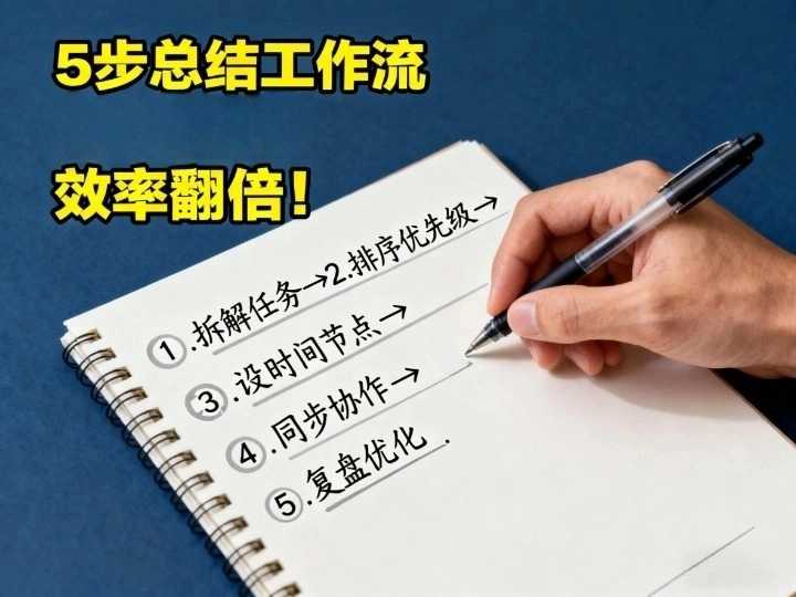 如何快速总结工作流程？这5步让你效率翻倍、升职更快！