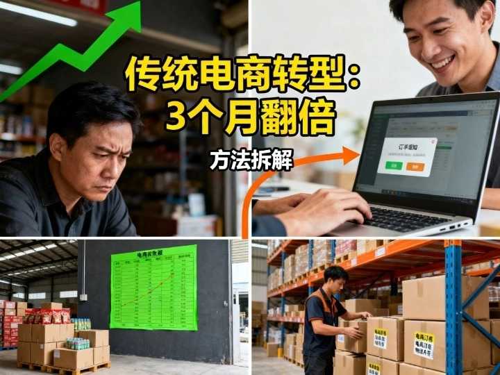 传统企业转型电商太难？学会这套方法，3个月业绩翻倍！