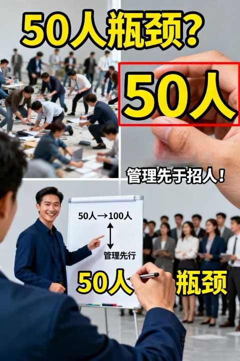 电商公司卡在50人瓶颈？真相不是缺人，而是你没先学管理！