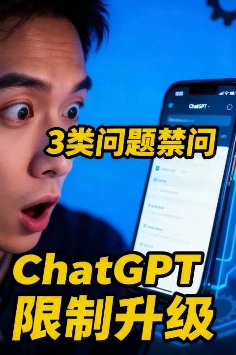 ChatGPT使用限制升级！这3类问题以后不能问了……
