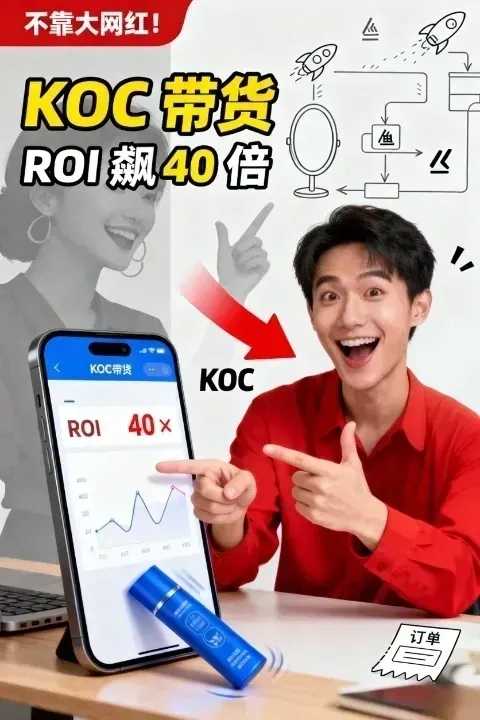不靠大网红!自己找素人账号带货,KOC打法让ROI飙40倍🚀 不靠大网红!自己找素人账号带货,KOC打法让ROI飙40倍🚀