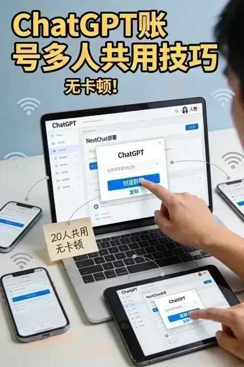 如何用一个ChatGPT账号，多人共享不卡顿？