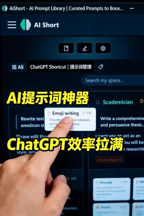 AiShort（ChatGPT Shortcut）：提示词管理的终极利器