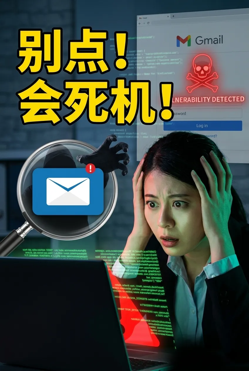 Gmail附件下载惊爆漏洞？看到「这几个字」别点，小心被黑客彻底入侵！