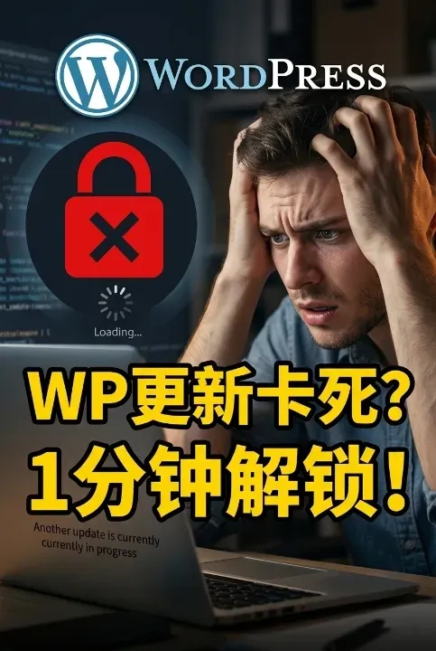WordPress提示“另一更新正在进行”?1分钟快速解锁的4大修复教程 WordPress提示“另一更新正在进行”?1分钟快速解锁的4大修复教程