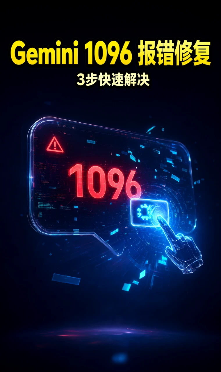 【实测有效】Gemini“出了点问题 (1096)”报错怎么解决?3步快速修复指南 【实测有效】Gemini“出了点问题 (1096)”报错怎么解决?3步快速修复指南